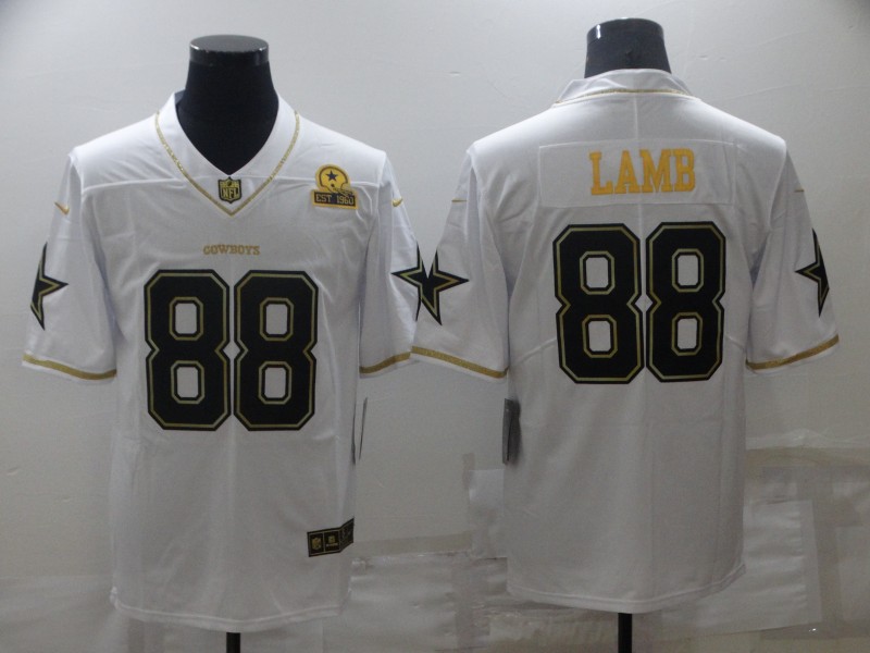 Men's Dallas Cowboys #88 CeeDee Lamb White Jersey